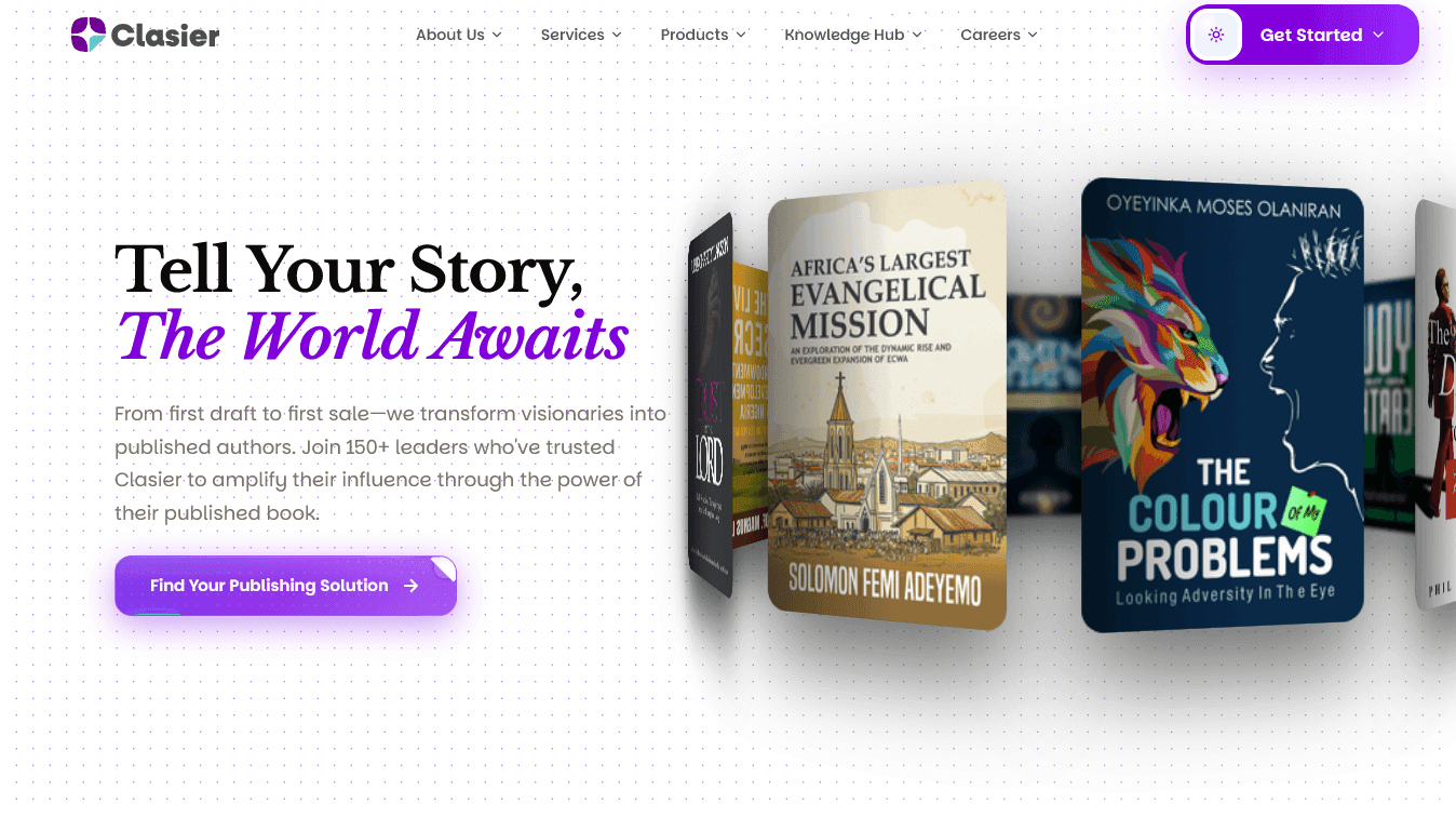Clasier Publishing Site Revamp